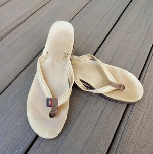 Rainbow Brand Leather Flip Flops Sandals